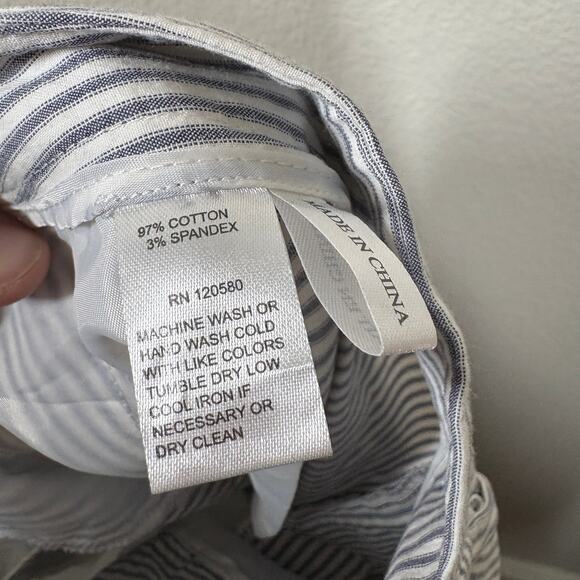 Amanda & Chelsea Plus 18W Contemporary Fit Ankle Pants Low Rise Gray Stripe - Picture 11 of 11